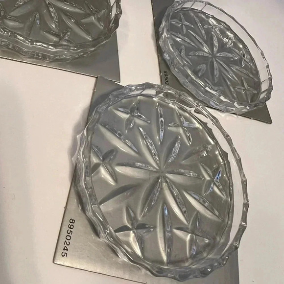 RETIRED Gorham Glass Crystal Lady Anne Coasters - Set of 4 - Picture 4 of 4